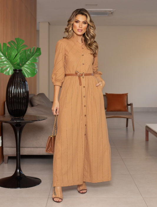Robe mi-longue Gabriela Chemise Laise