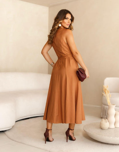 Robe tailleur midi en viscocrêpe Naiara